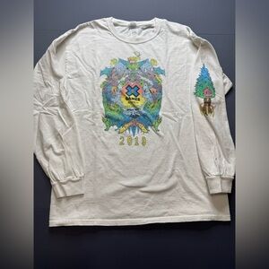 Y2k gildan 2019 X Games Aspen Long Sleeve Tee - white & multi-coloured tee Large